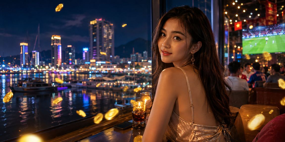 Người dùng sử dụng ứng dụng casino tại quán cà phê Nha Trang, kết hợp giải trí và thư giãn